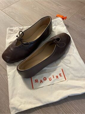 Maguire Prato Brown Ballerina Flats